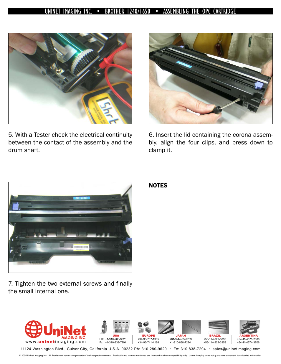 Brother UNINET 1240 User Manual | Page 12 / 12