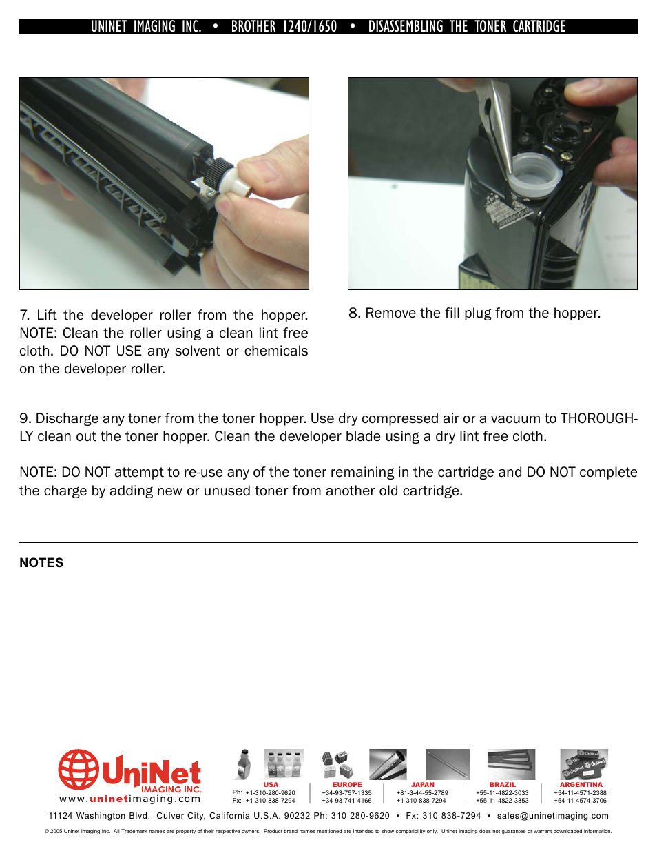 Brother UNINET 1240 User Manual | Page 5 / 12