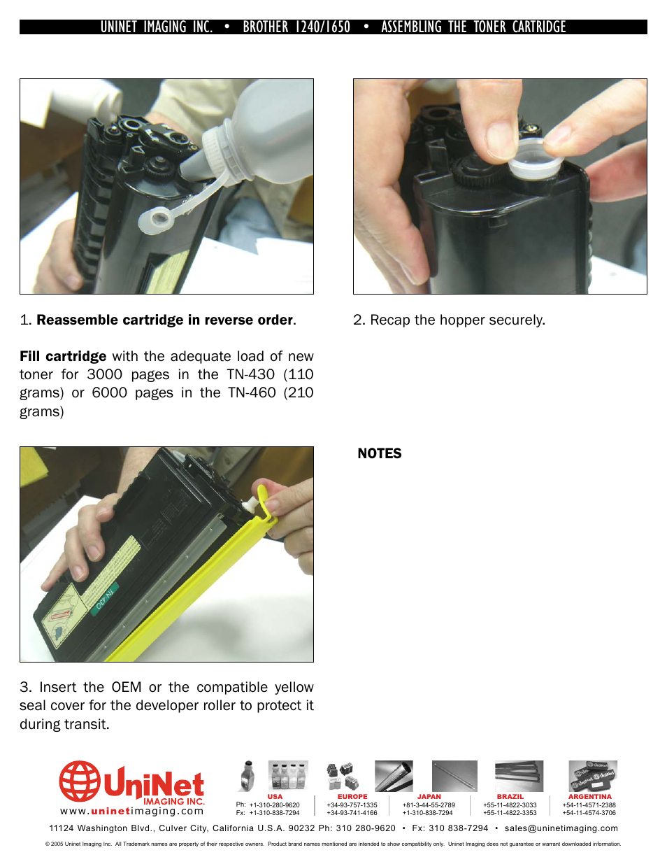 Brother UNINET 1240 User Manual | Page 6 / 12