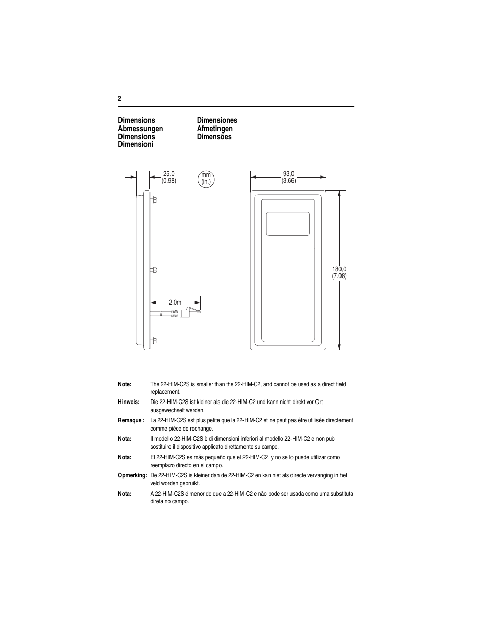 Rockwell Automation 22-HIM-C2S PowerFlex 4-Class Remote Small HIM User Manual | Page 2 / 4