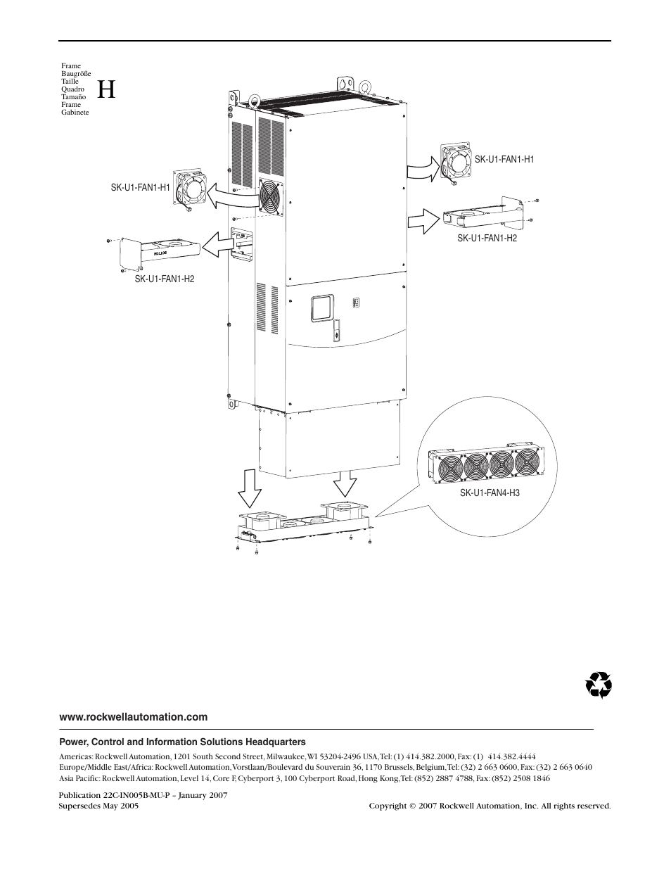 Rockwell Automation 22C PowerFlex 400 Replacement Fan User Manual | Page 4 / 4