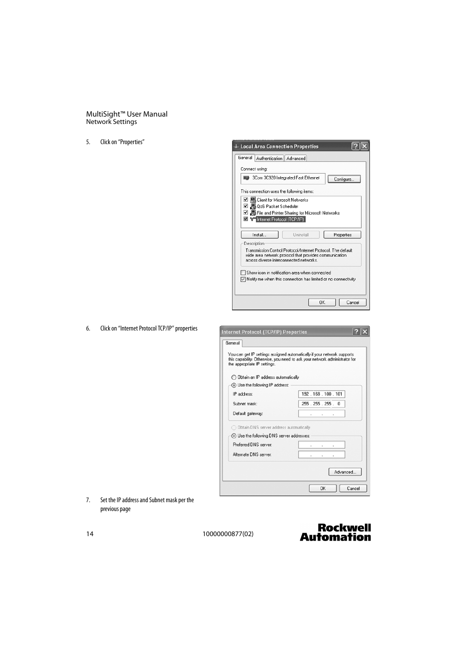 Rockwell Automation 48MS MultiSight Vision Sensor User Manual | Page 14 / 76