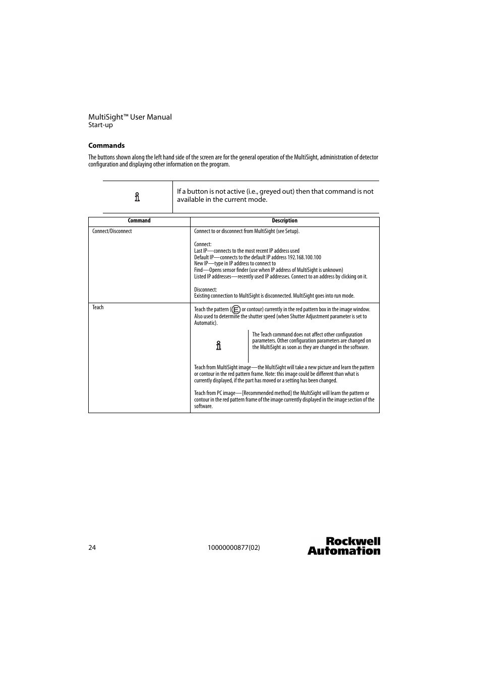 Rockwell Automation 48MS MultiSight Vision Sensor User Manual | Page 24 / 76