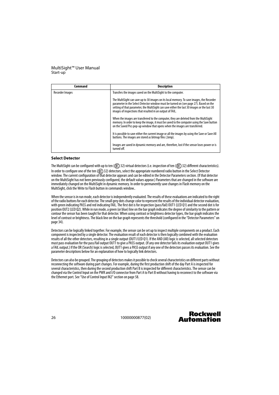 Rockwell Automation 48MS MultiSight Vision Sensor User Manual | Page 26 / 76