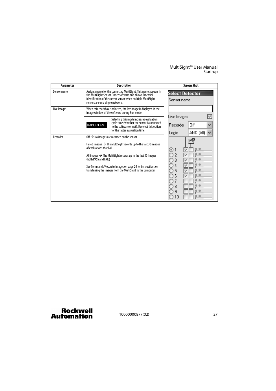 Rockwell Automation 48MS MultiSight Vision Sensor User Manual | Page 27 / 76