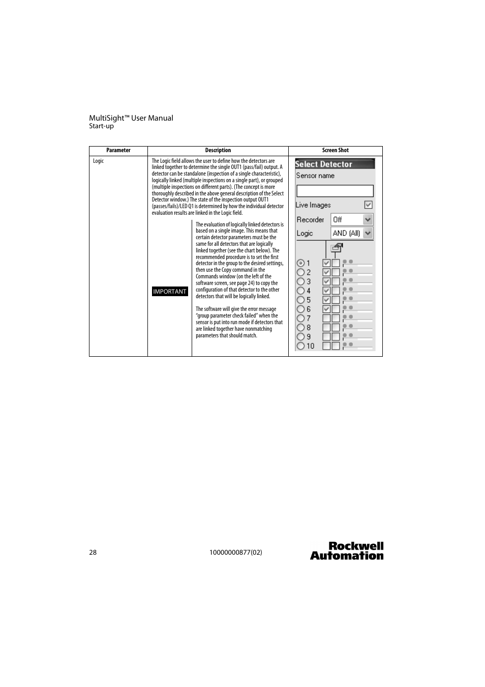 Rockwell Automation 48MS MultiSight Vision Sensor User Manual | Page 28 / 76
