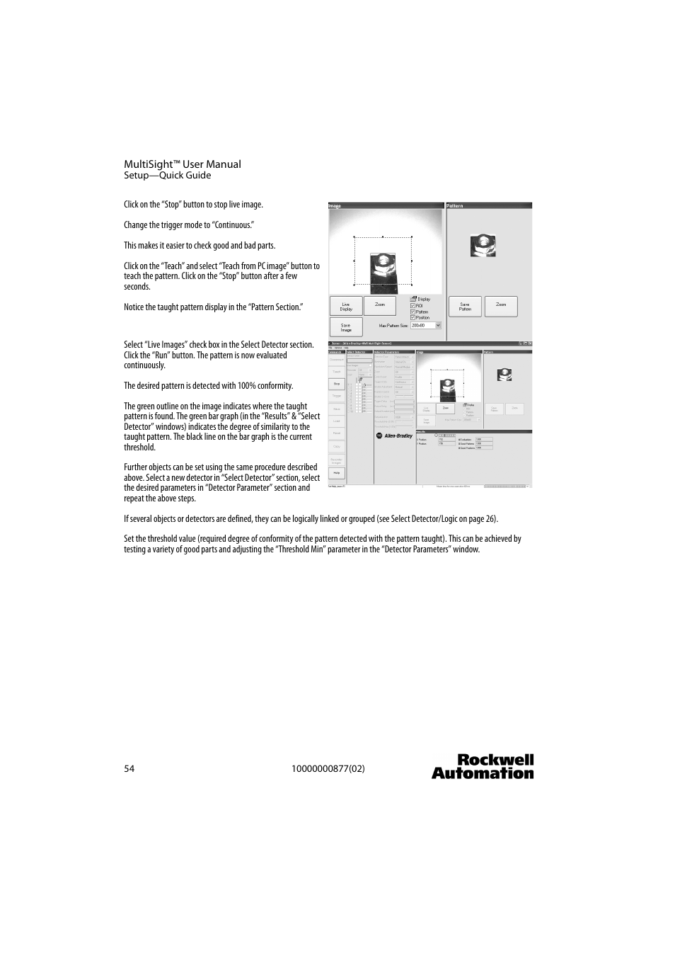 Rockwell Automation 48MS MultiSight Vision Sensor User Manual | Page 54 / 76
