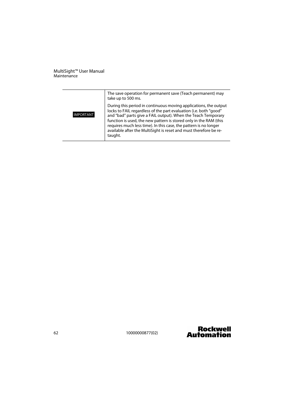 Rockwell Automation 48MS MultiSight Vision Sensor User Manual | Page 62 / 76