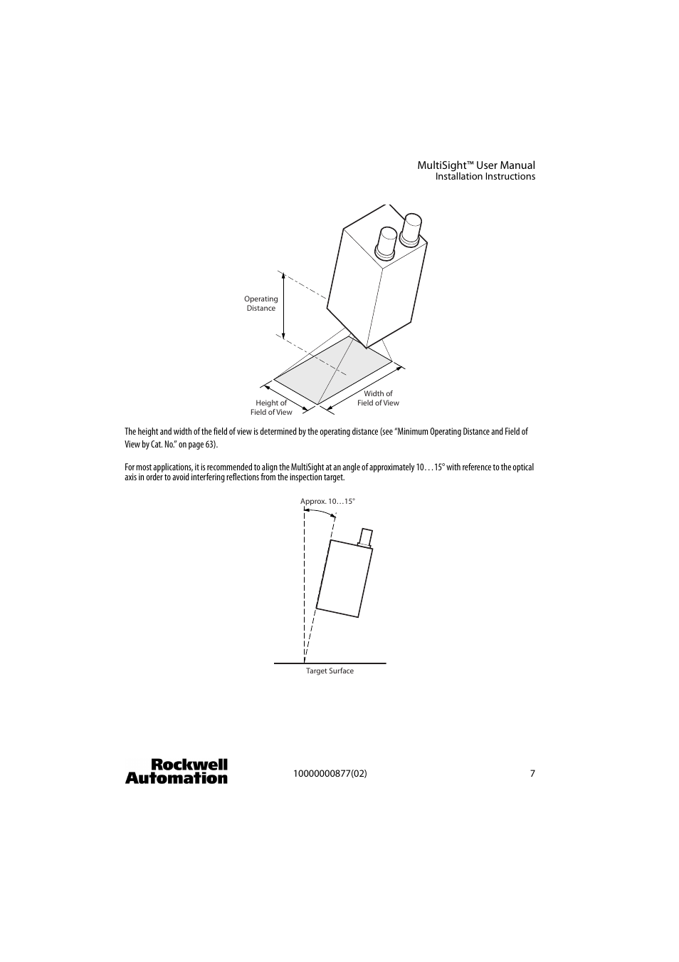 Rockwell Automation 48MS MultiSight Vision Sensor User Manual | Page 7 / 76