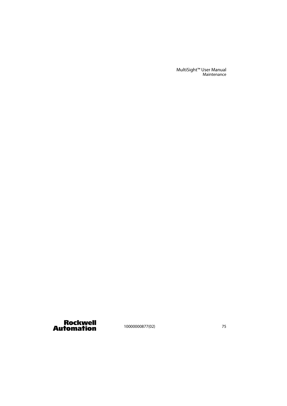 Rockwell Automation 48MS MultiSight Vision Sensor User Manual | Page 75 / 76