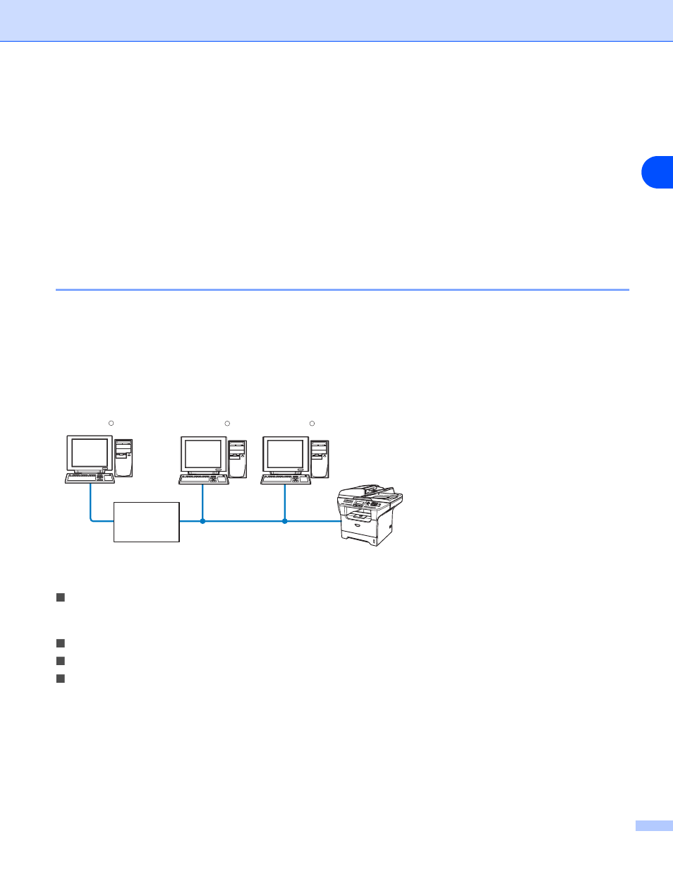 Remote setup (not available for dcp-8065dn), Types of network connections, Network connection example | Peer-to-peer printing using tcp/ip, Remote setup | Brother DCP 8065DN User Manual | Page 15 / 93