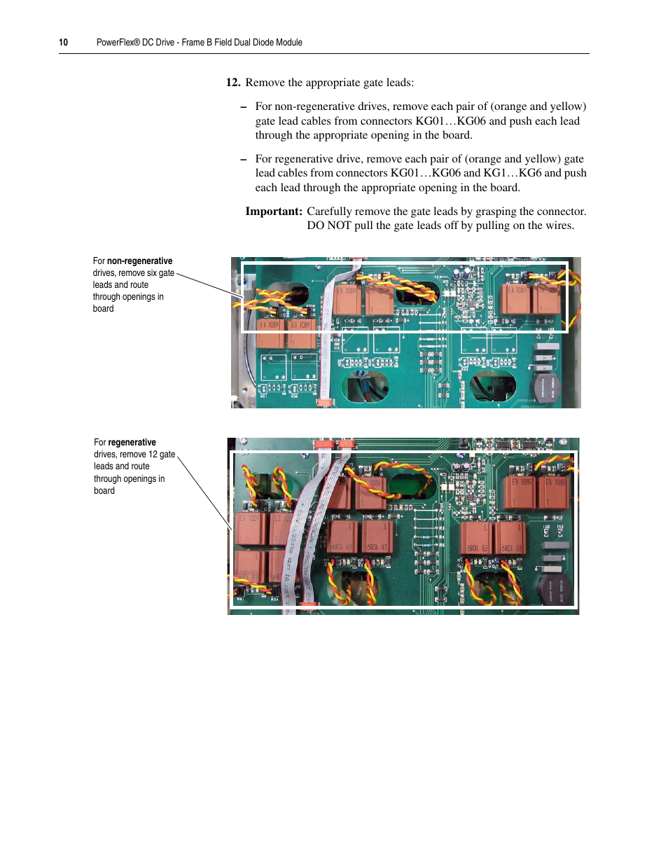 Rockwell Automation 20P PowerFlex DC Drive - Frame B Field Dual Diode Module User Manual | Page 10 / 14
