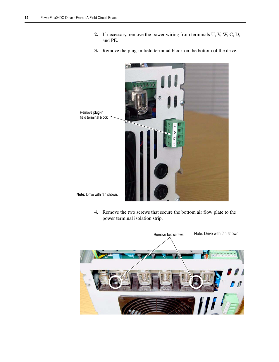 Rockwell Automation 20P PowerFlex DC Drive - Frame A Field Circuit Board User Manual | Page 14 / 20