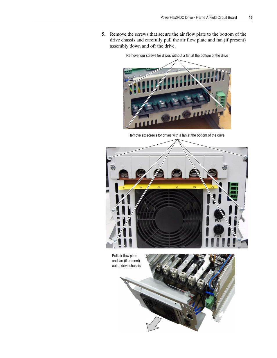 Rockwell Automation 20P PowerFlex DC Drive - Frame A Field Circuit Board User Manual | Page 15 / 20