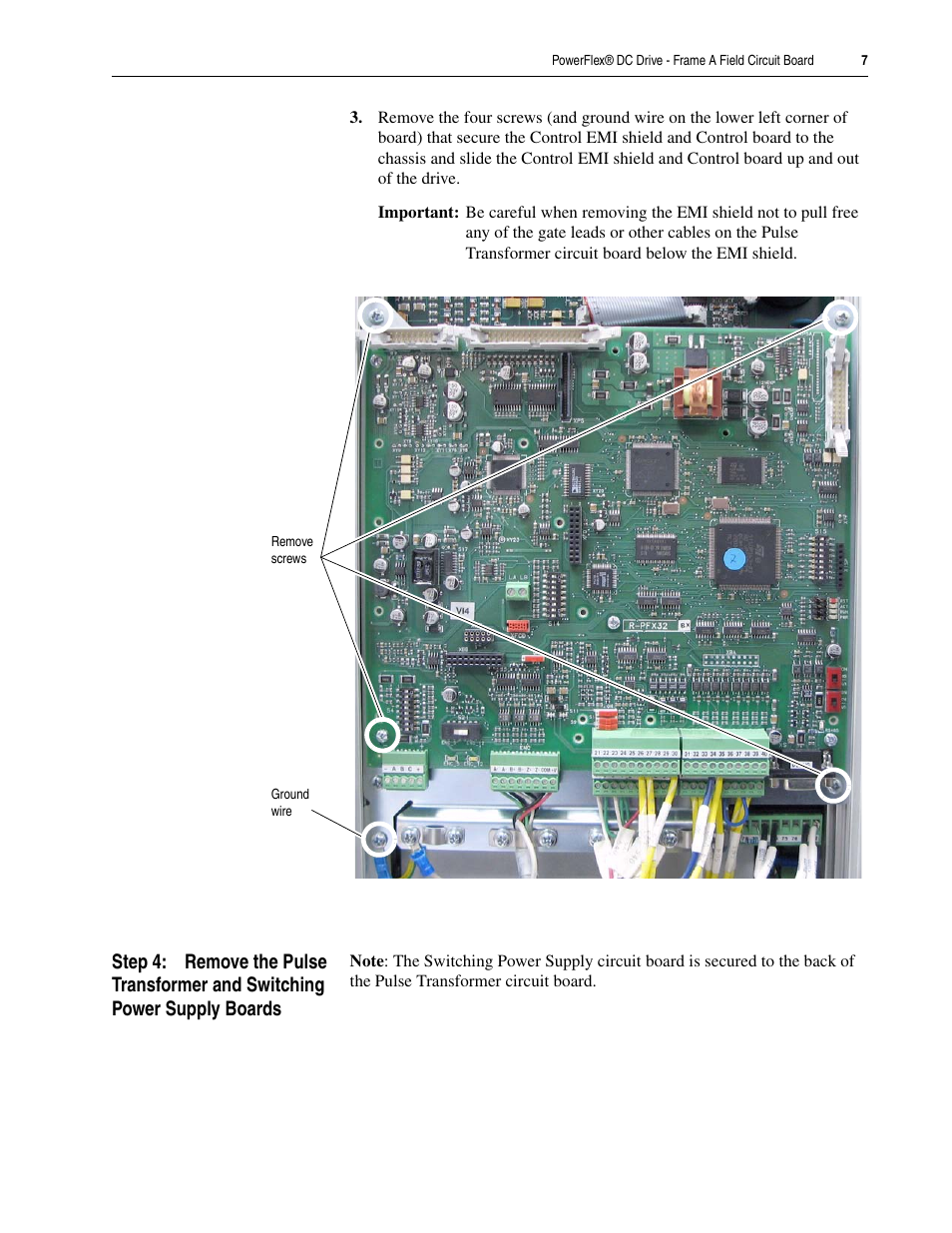 Rockwell Automation 20P PowerFlex DC Drive - Frame A Field Circuit Board User Manual | Page 7 / 20