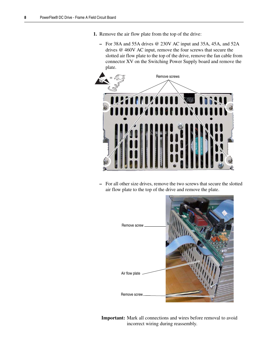 Rockwell Automation 20P PowerFlex DC Drive - Frame A Field Circuit Board User Manual | Page 8 / 20
