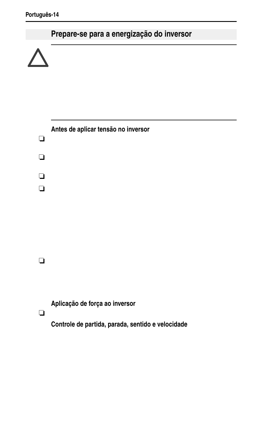 Prepare-se para a energização do inversor | Rockwell Automation 22D PowerFlex 40P Quick Start - FRN 1.xx - 3.xx User Manual | Page 120 / 129
