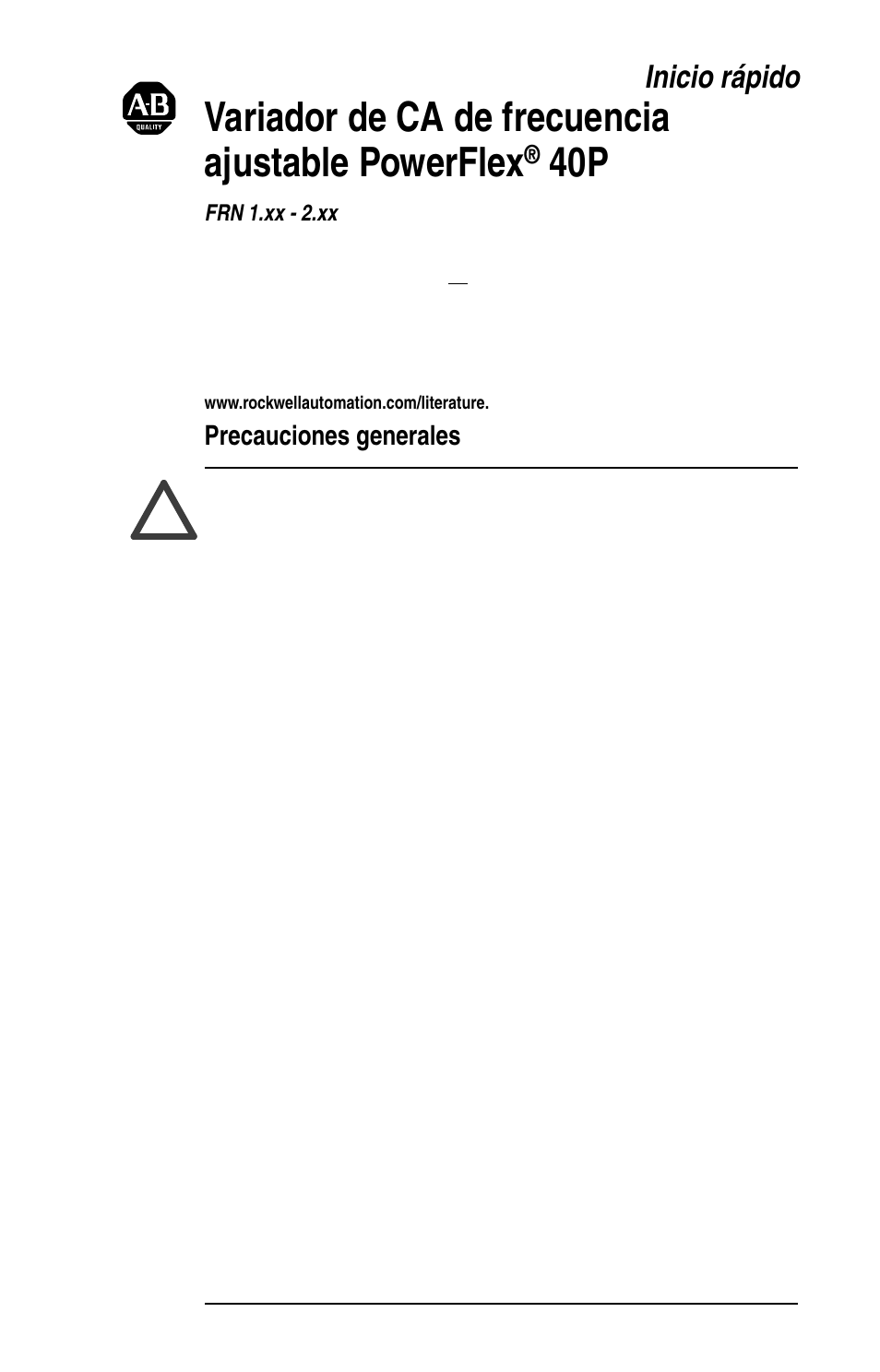 Variador de ca de frecuencia ajustable powerflex, Inicio rápido | Rockwell Automation 22D PowerFlex 40P Quick Start - FRN 1.xx - 3.xx User Manual | Page 87 / 129