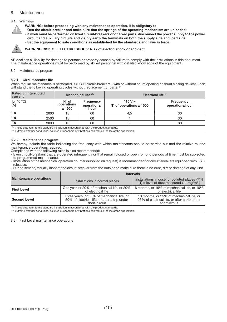 Maintenance | Rockwell Automation 140G-Rx Installation Instruction-140G-R User Manual | Page 10 / 29