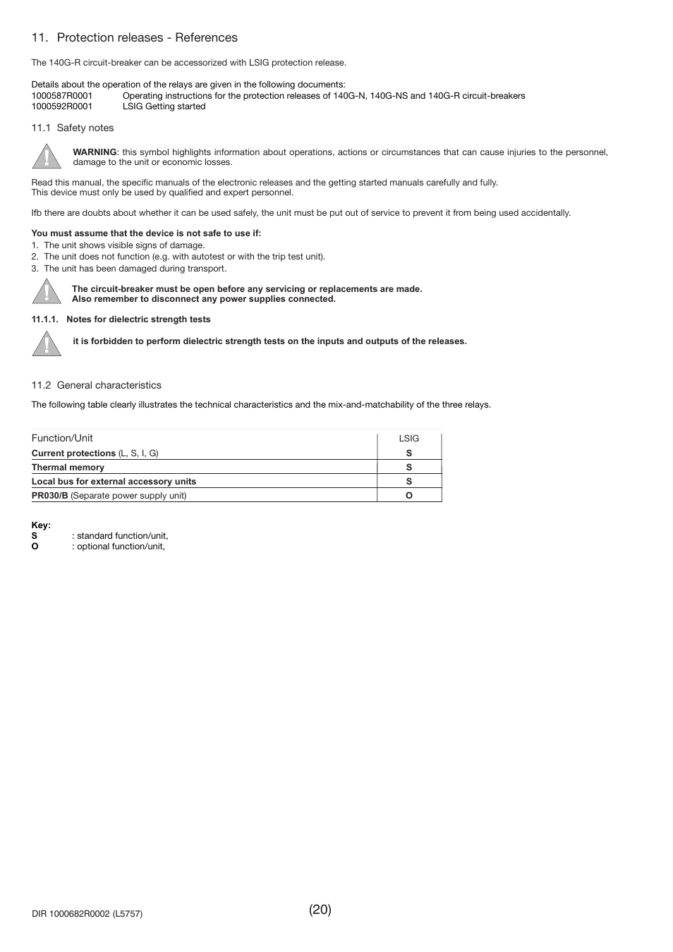Protection releases - references | Rockwell Automation 140G-Rx Installation Instruction-140G-R User Manual | Page 20 / 29