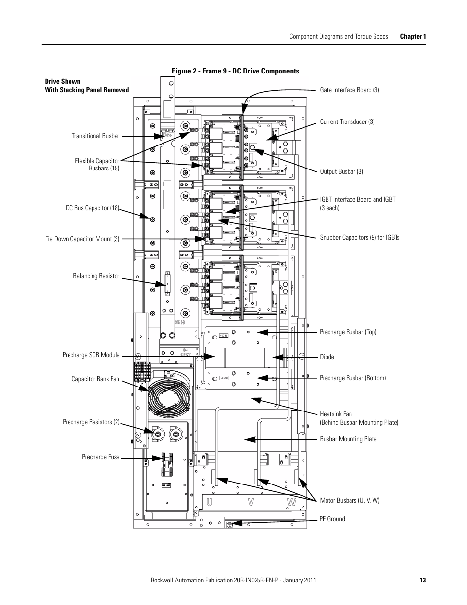 Rockwell Automation PF700 PowerFlex 700 Drive Components Replacement - Frame 9 User Manual | Page 13 / 84