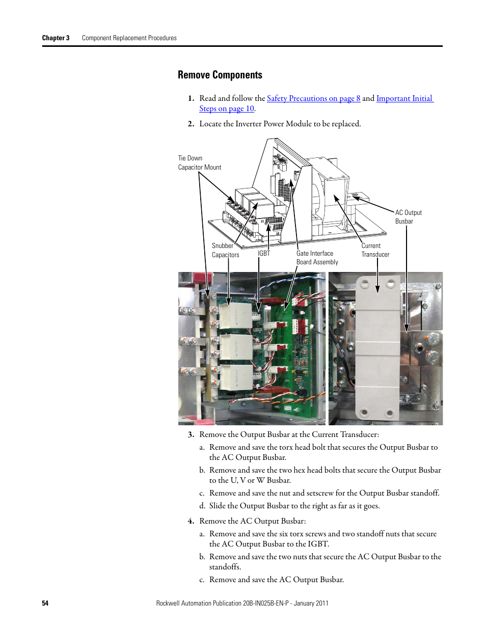 Remove components | Rockwell Automation PF700 PowerFlex 700 Drive Components Replacement - Frame 9 User Manual | Page 54 / 84