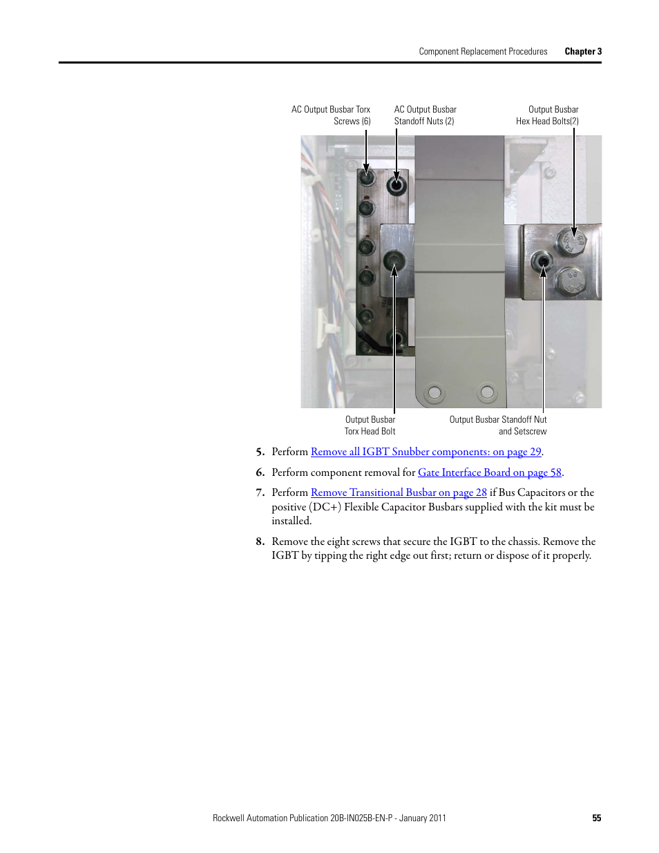Rockwell Automation PF700 PowerFlex 700 Drive Components Replacement - Frame 9 User Manual | Page 55 / 84
