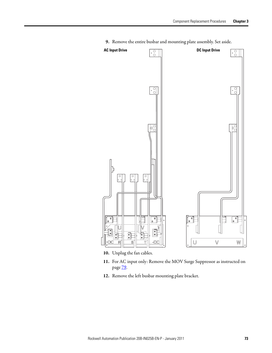 Rockwell Automation PF700 PowerFlex 700 Drive Components Replacement - Frame 9 User Manual | Page 73 / 84