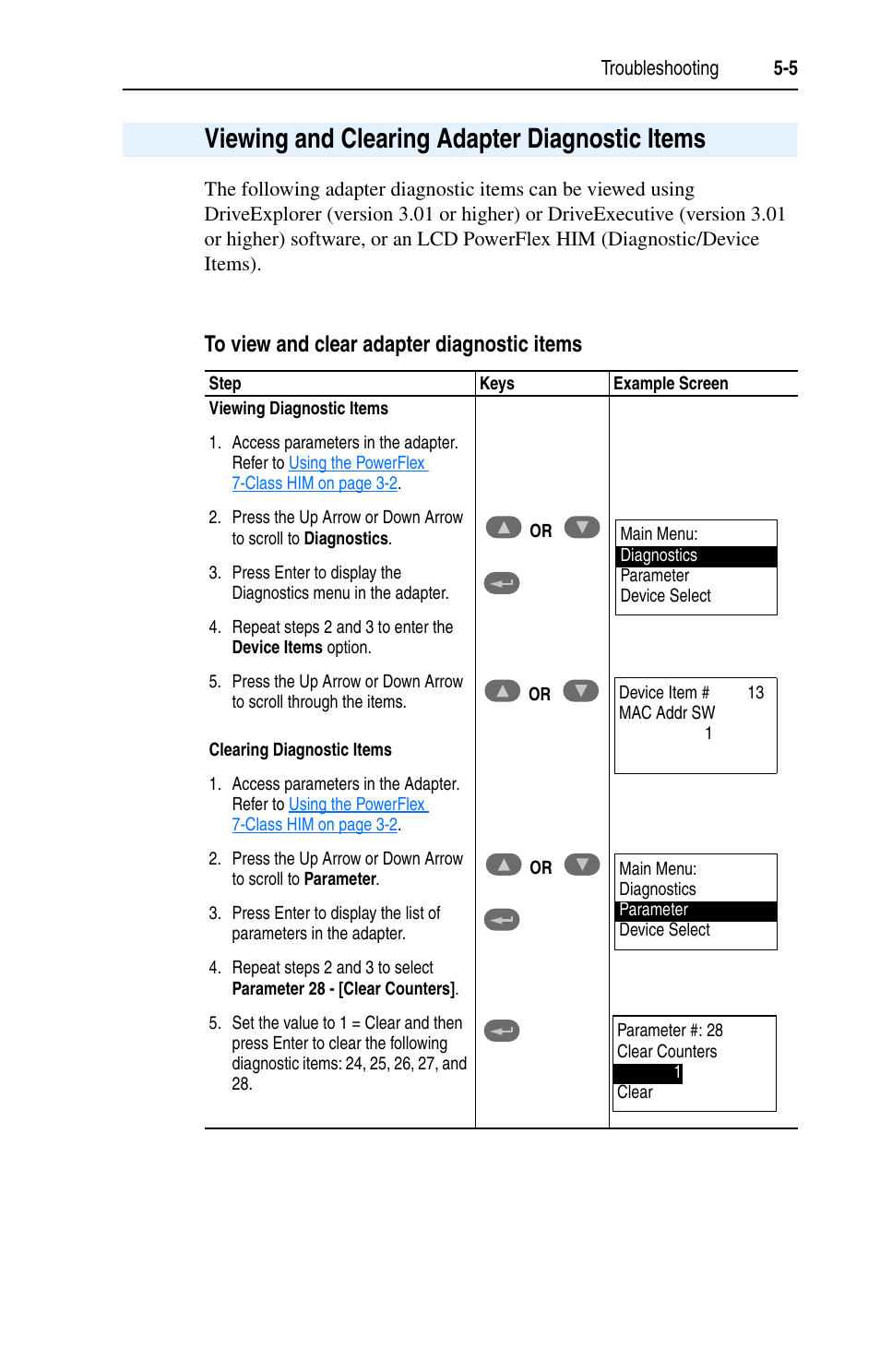 Viewing and clearing adapter diagnostic items, To view and clear adapter diagnostic items, Viewing and clearing adapter diagnostic items -5 | Rockwell Automation 20-COMM-B BACnet MS/TP Adapter User Manual | Page 47 / 76