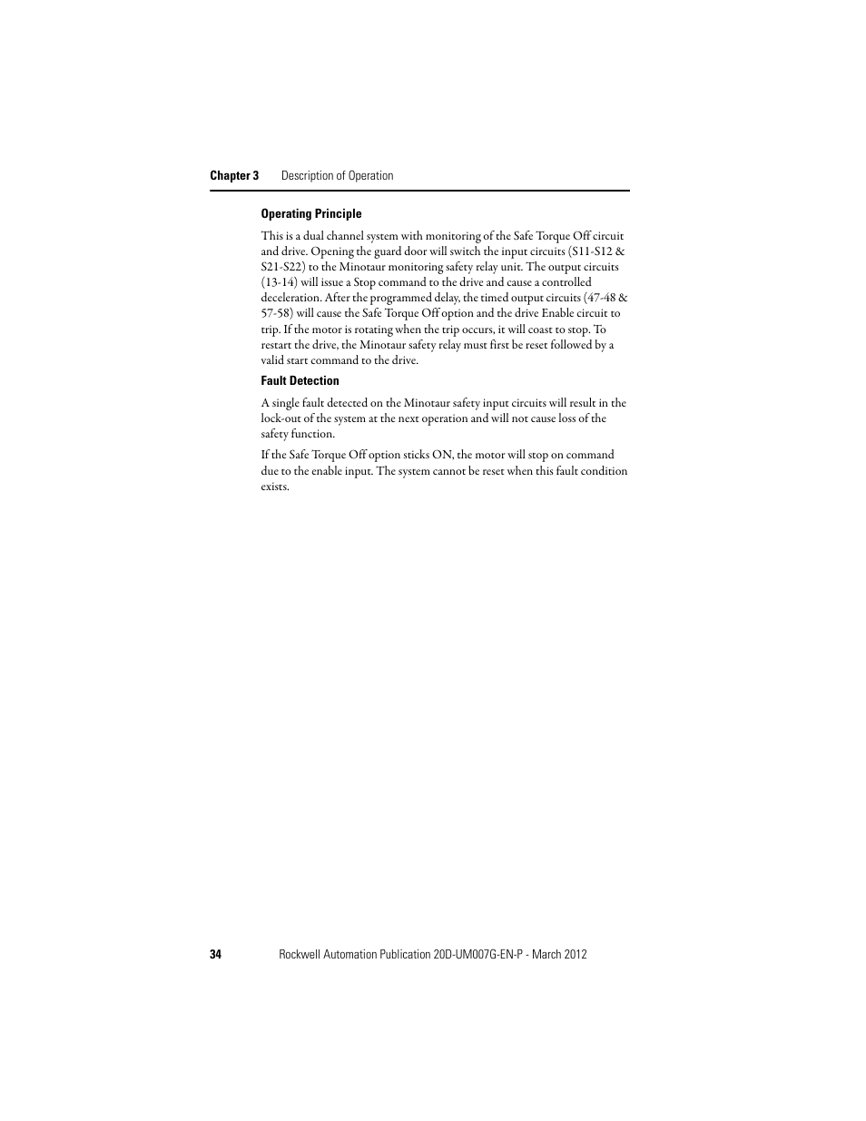 Rockwell Automation 20D-P2-DG03 DriveGuard Safe Torque Off Option for PowerFlex 700S Phase II and 700L Drives User Manual | Page 34 / 40