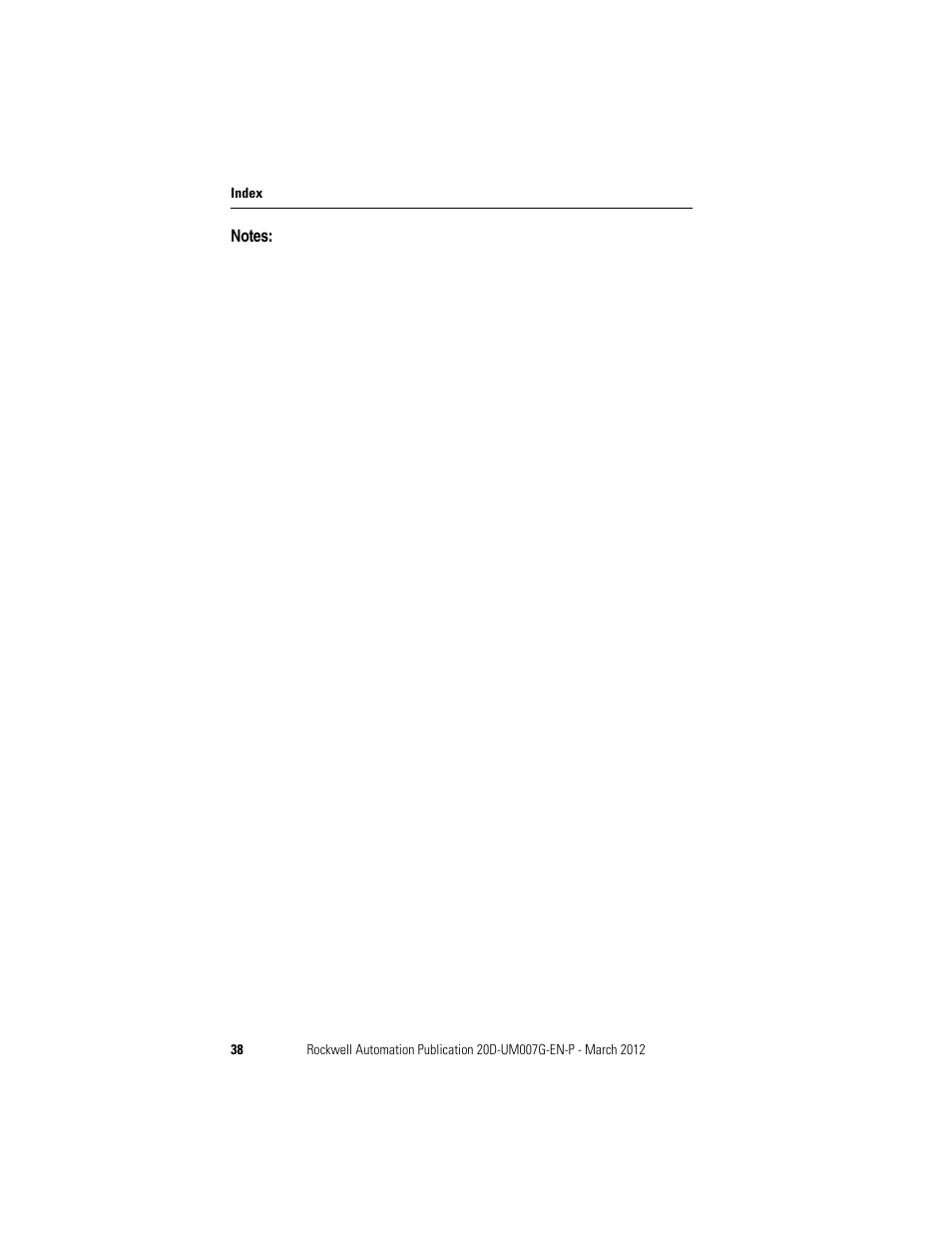 Rockwell Automation 20D-P2-DG03 DriveGuard Safe Torque Off Option for PowerFlex 700S Phase II and 700L Drives User Manual | Page 38 / 40