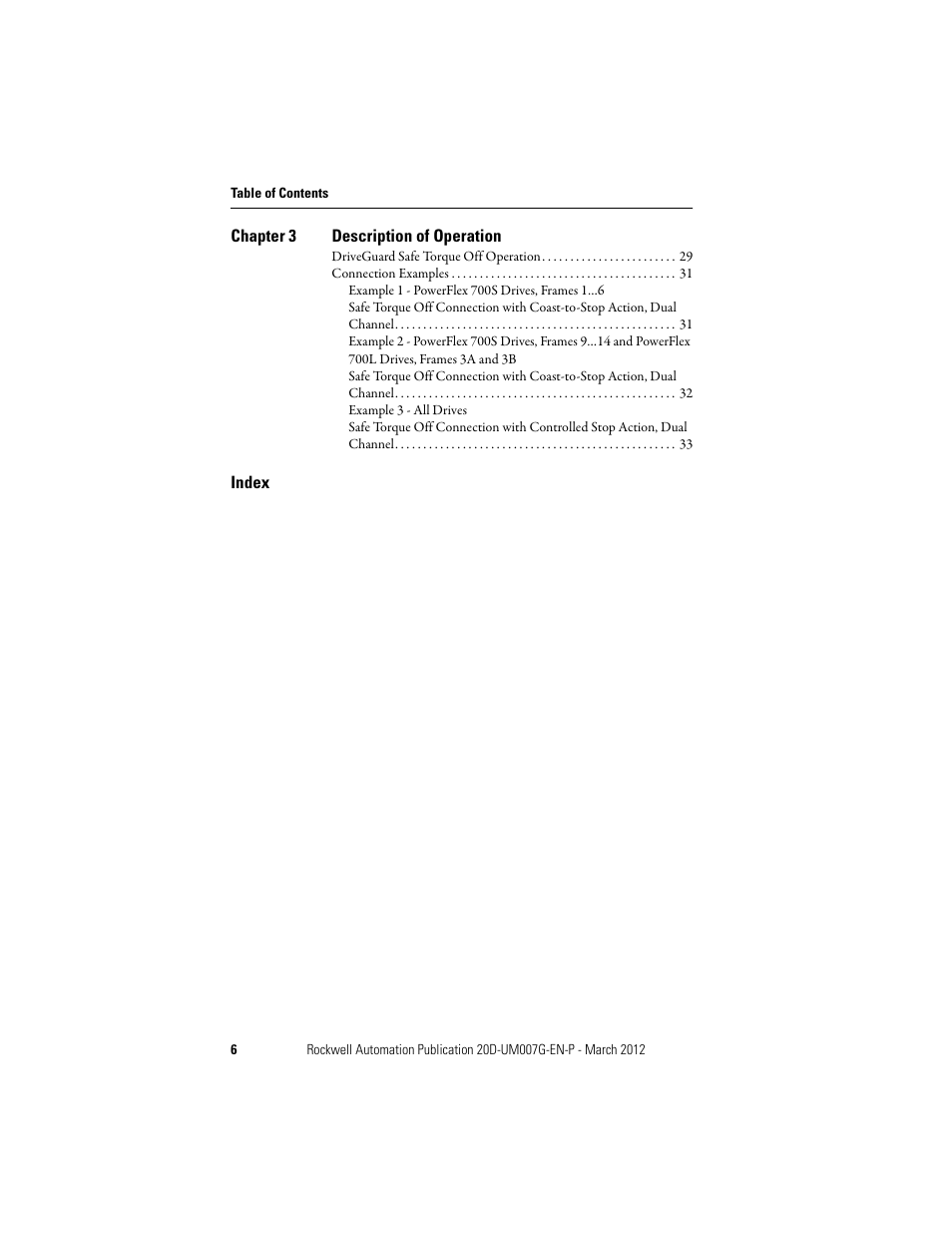 Rockwell Automation 20D-P2-DG03 DriveGuard Safe Torque Off Option for PowerFlex 700S Phase II and 700L Drives User Manual | Page 6 / 40