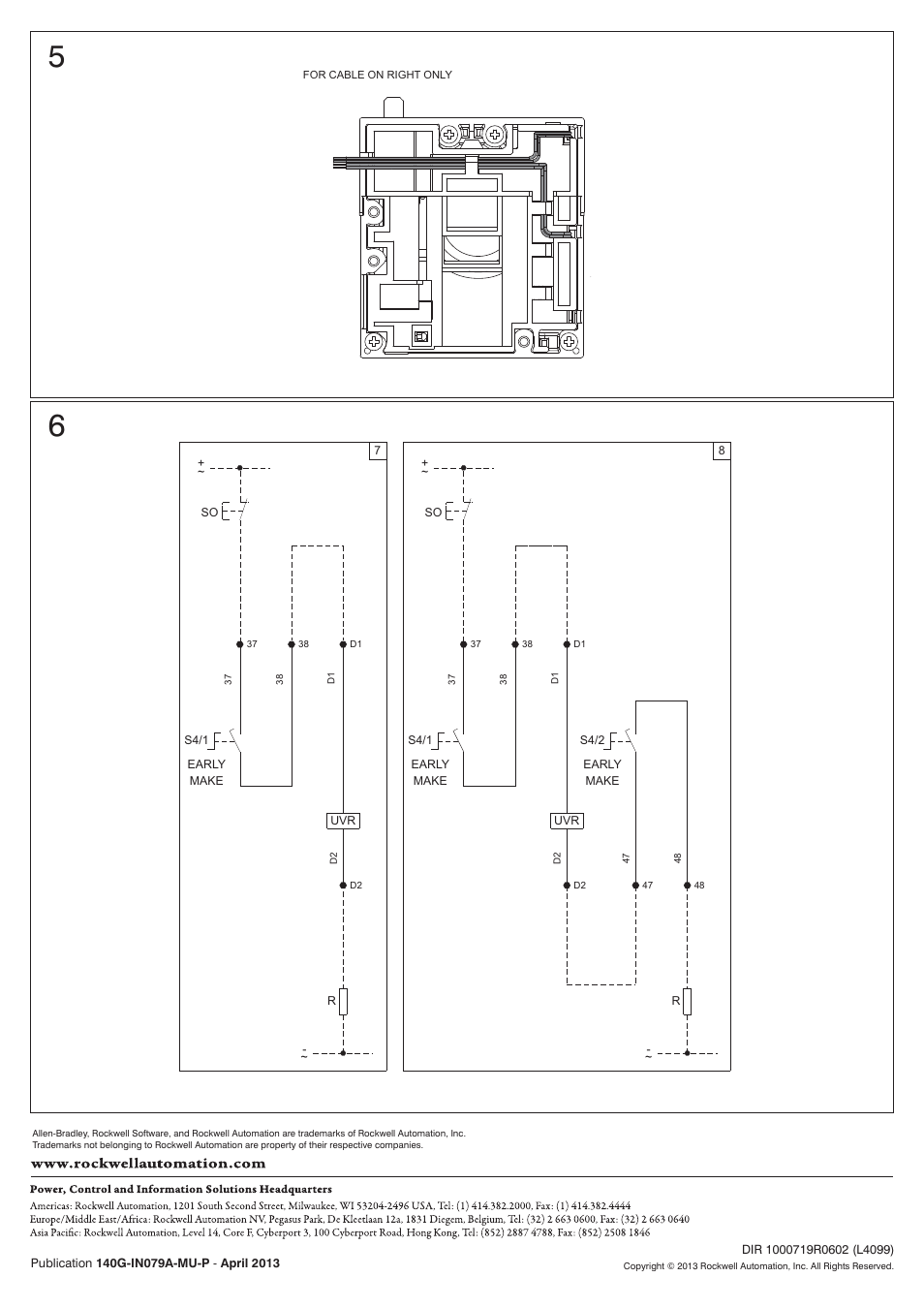 Rockwell Automation 140G-G-EAM1B Early Close Auxiliary for Direct Oper. Handle User Manual | Page 3 / 4