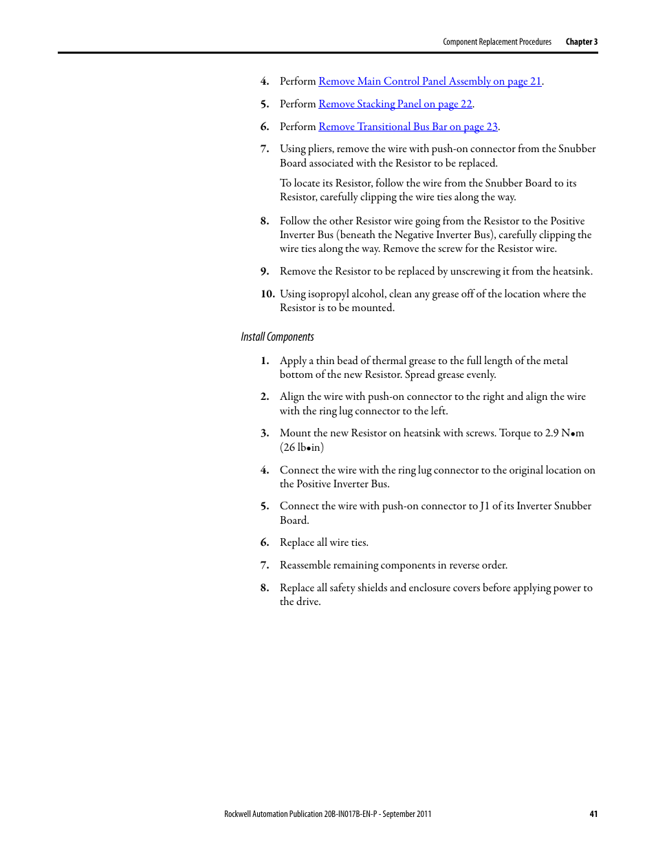 Step 4, Step 10 | Rockwell Automation 20B PowerFlex 700 Drive - Frame 7 Components Replacement User Manual | Page 41 / 60