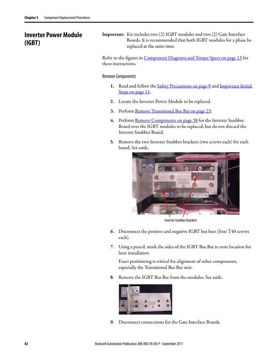 Inverter power module (igbt) | Rockwell Automation 20B PowerFlex 700 Drive - Frame 7 Components Replacement User Manual | Page 42 / 60