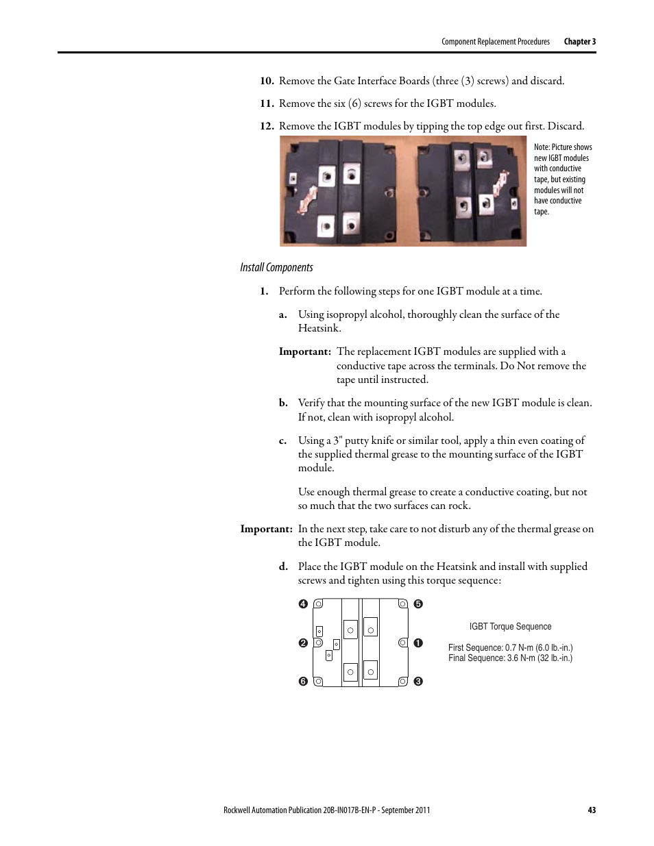 Rockwell Automation 20B PowerFlex 700 Drive - Frame 7 Components Replacement User Manual | Page 43 / 60