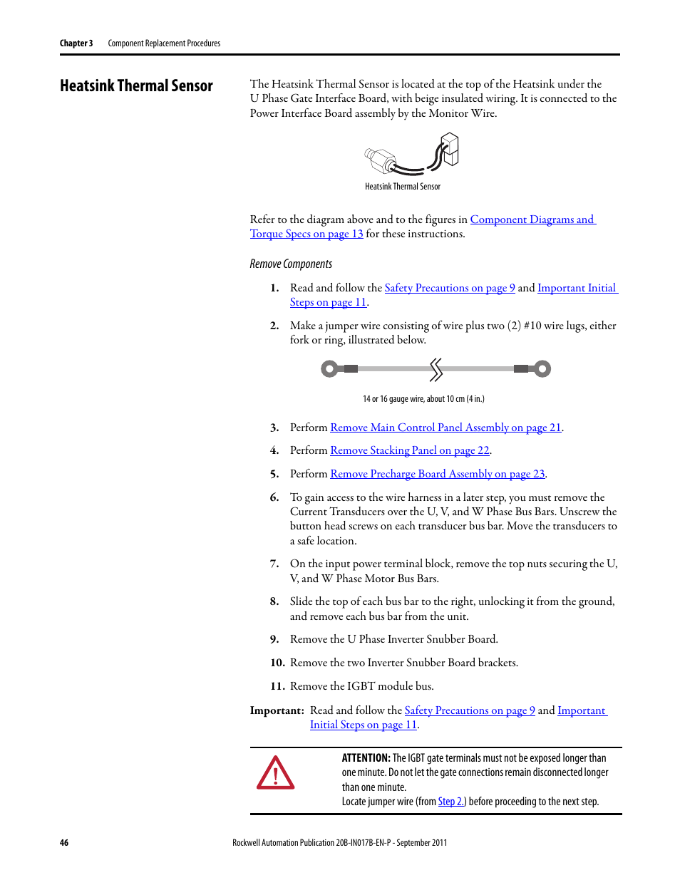 Heatsink thermal sensor | Rockwell Automation 20B PowerFlex 700 Drive - Frame 7 Components Replacement User Manual | Page 46 / 60