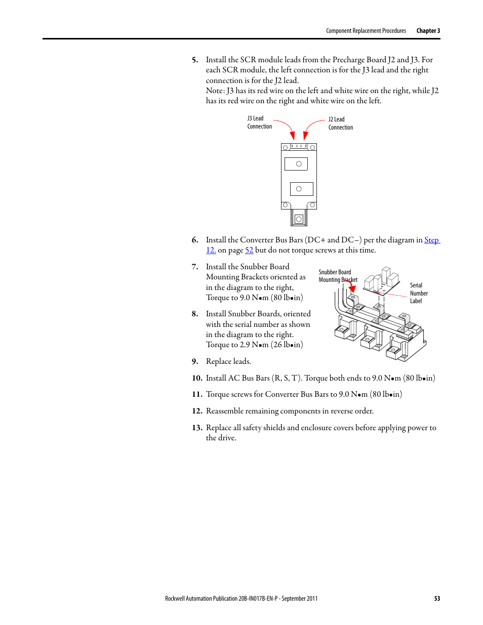 Rockwell Automation 20B PowerFlex 700 Drive - Frame 7 Components Replacement User Manual | Page 53 / 60