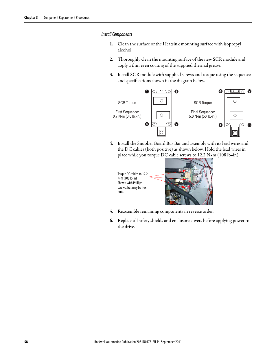 Rockwell Automation 20B PowerFlex 700 Drive - Frame 7 Components Replacement User Manual | Page 58 / 60