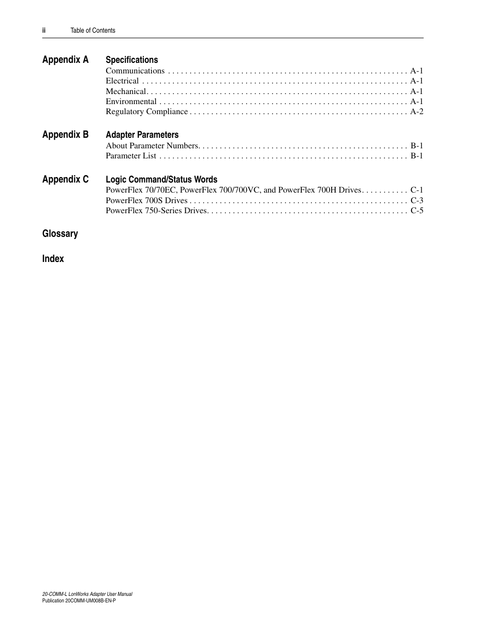 Rockwell Automation 20-COMM-L LonWorks Adapter User Manual | Page 6 / 84