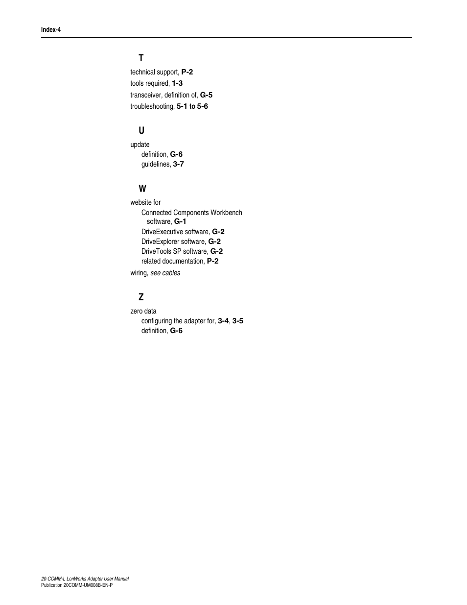 Rockwell Automation 20-COMM-L LonWorks Adapter User Manual | Page 82 / 84