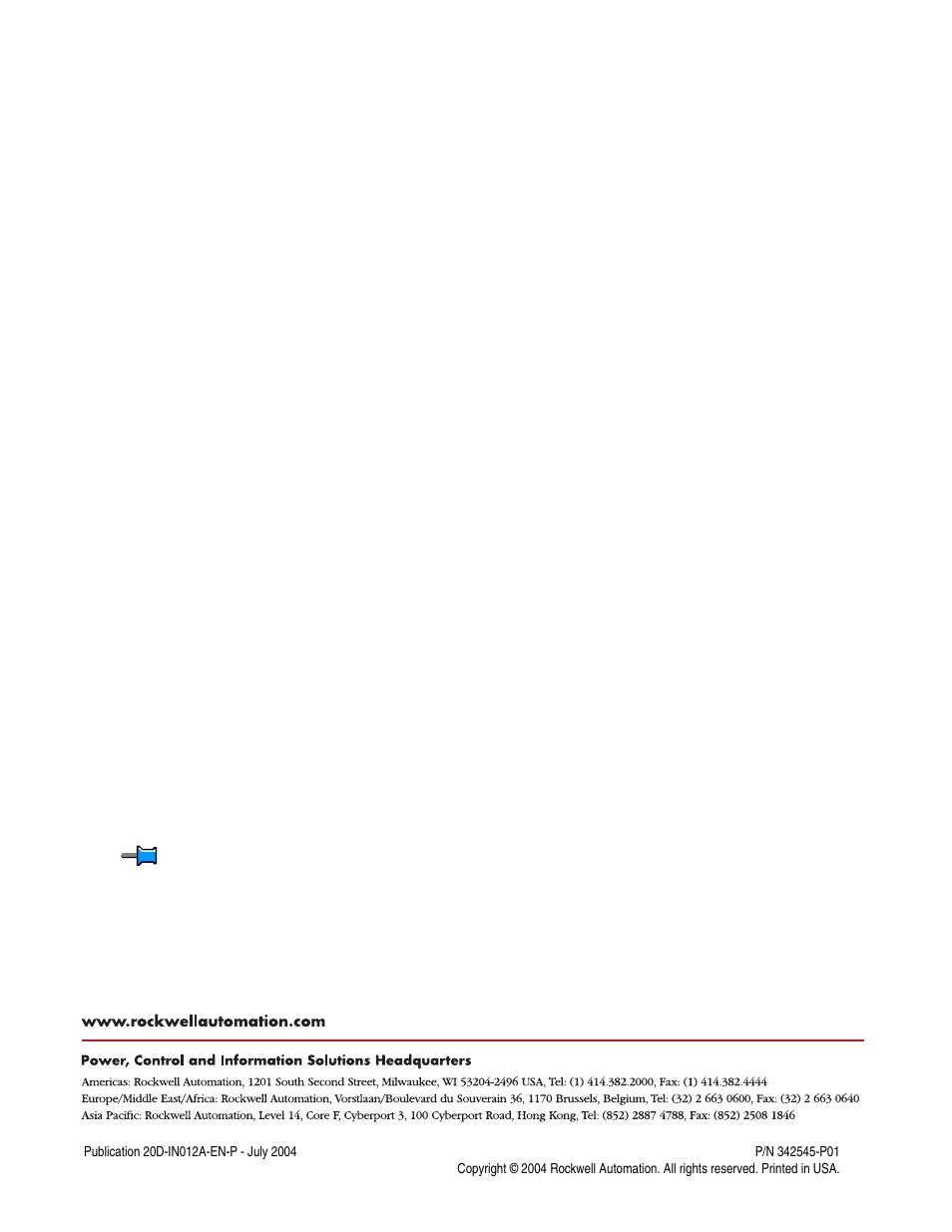 Pub no./ date | Rockwell Automation 20D-DL2-ENETO DriveLogix 5730 Controller Embedded EtherNet/IP Option Card User Manual | Page 8 / 8