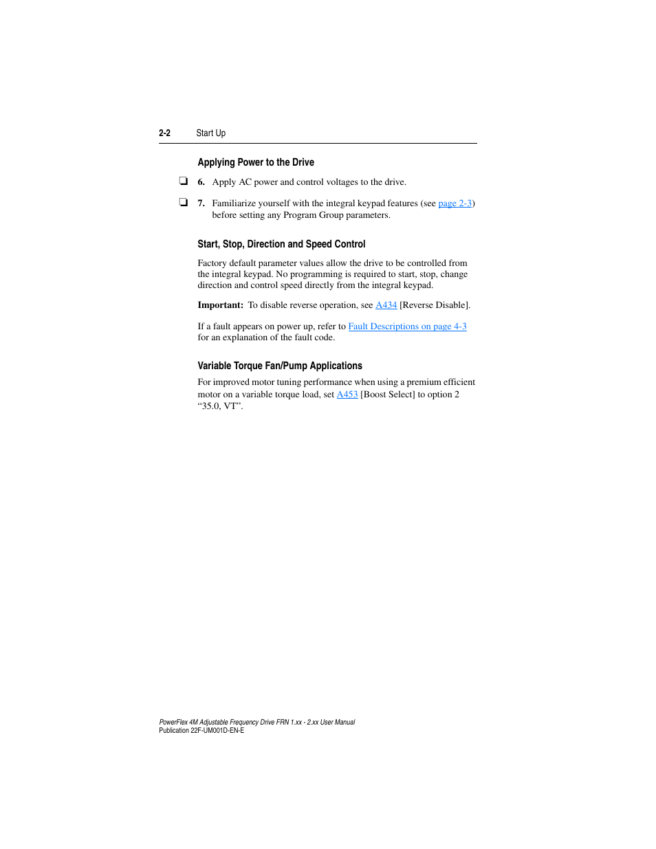 Rockwell Automation 22F PowerFlex 4M User Manual FRN 1.xx - 2.xx User Manual | Page 36 / 118