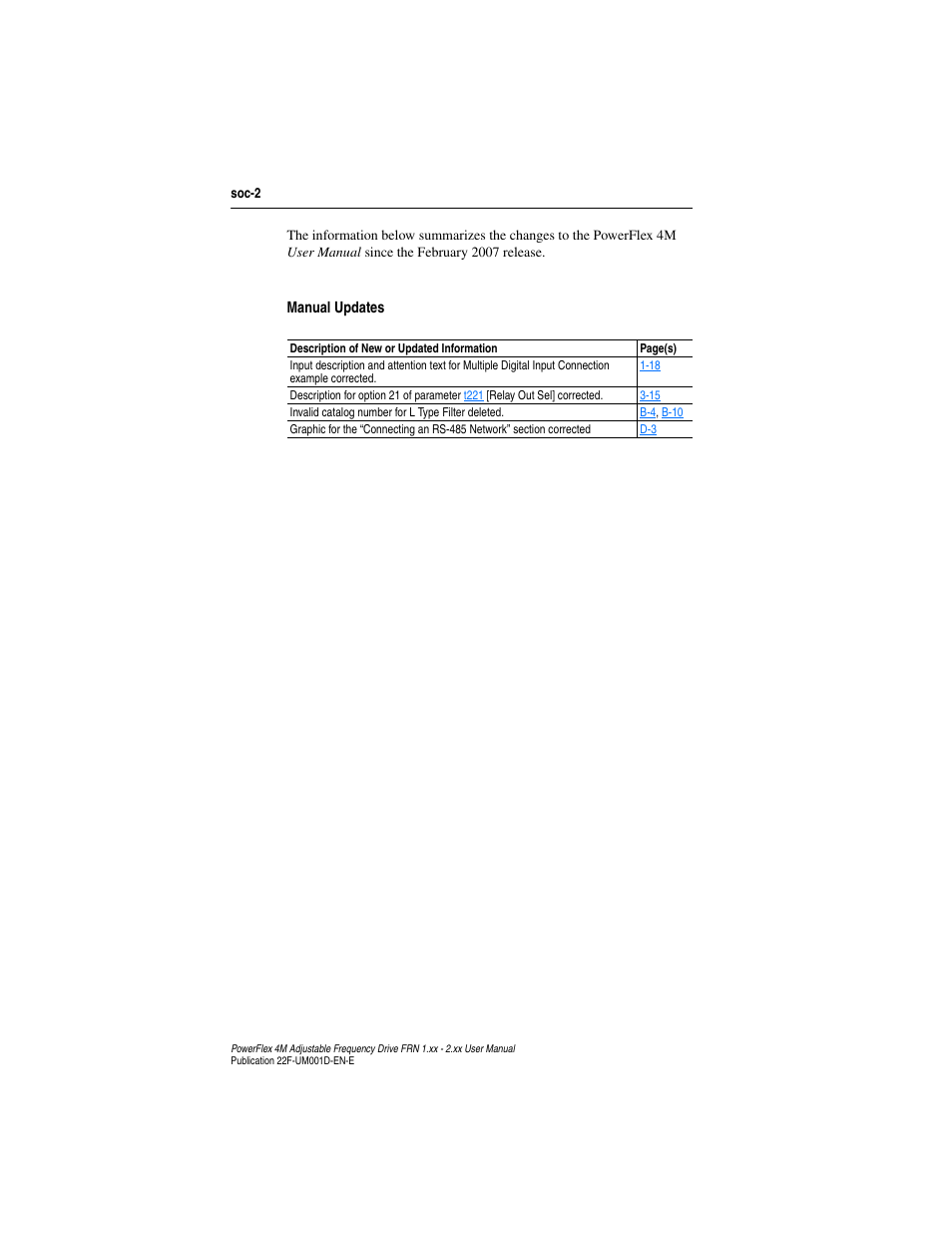 Rockwell Automation 22F PowerFlex 4M User Manual FRN 1.xx - 2.xx User Manual | Page 4 / 118