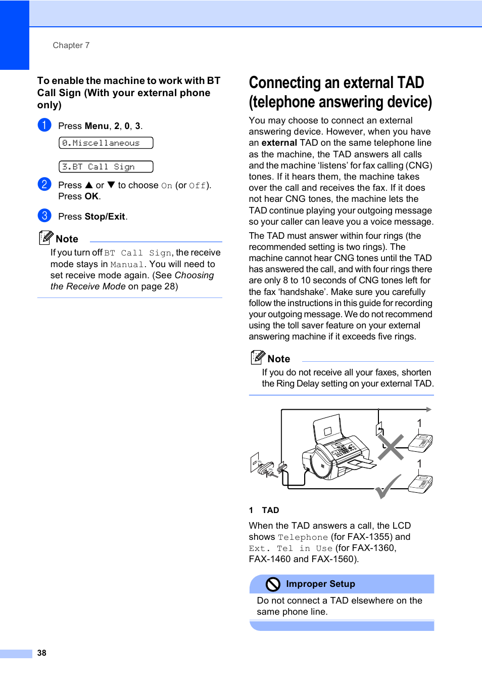 Brother FAX-1355 User Manual | Page 48 / 127