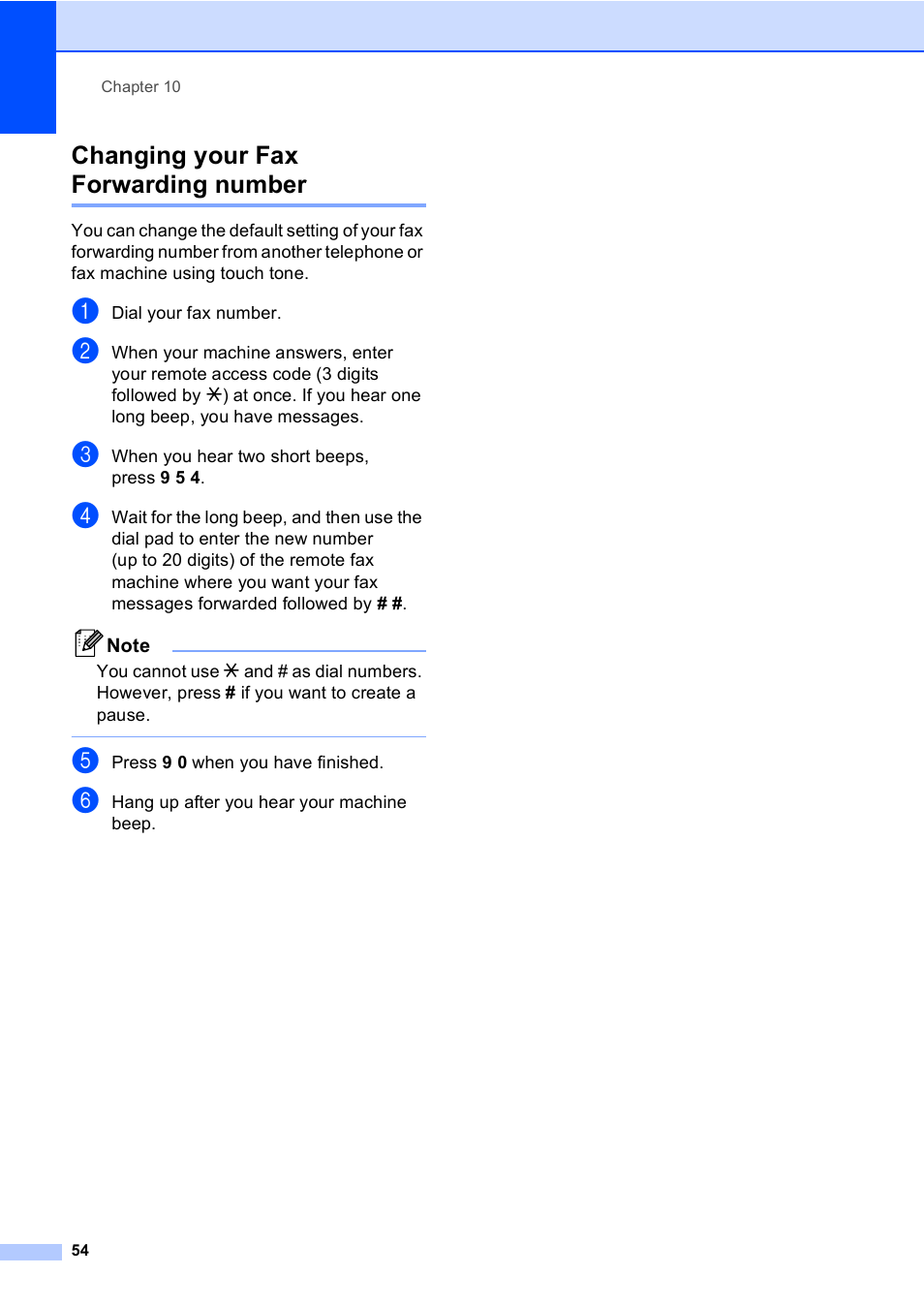 Changing your fax forwarding number | Brother FAX-1355 User Manual | Page 64 / 127