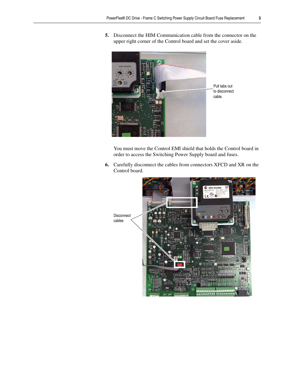 Rockwell Automation 20P PowerFlex DC Drive - Frame C Switching Power Supply Circuit Board Fuses User Manual | Page 3 / 6