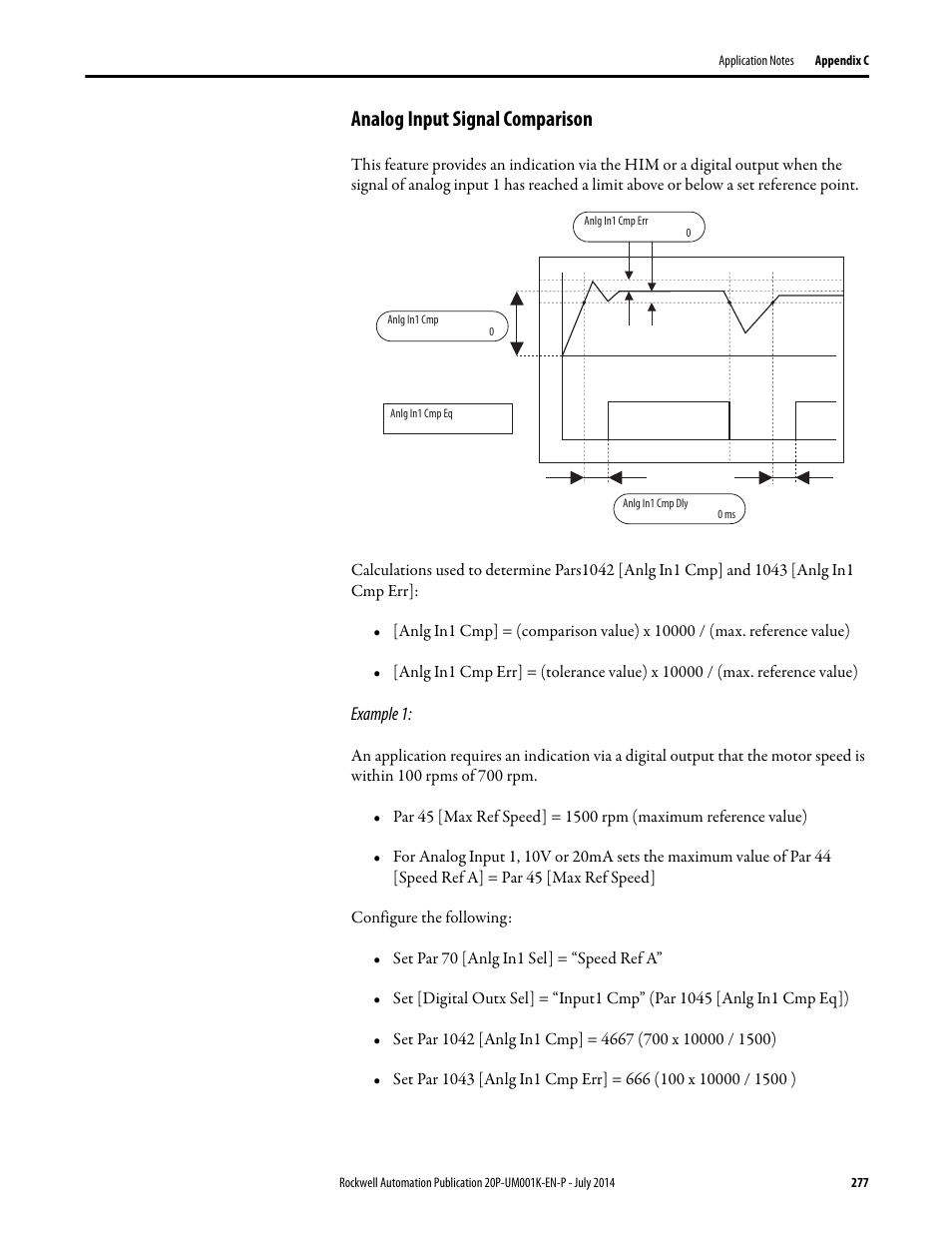 Analog input signal comparison, See analog input signal comparison, See analog input signal comparison on | Rockwell Automation 23P PowerFlex Digital DC Drive User Manual | Page 277 / 404