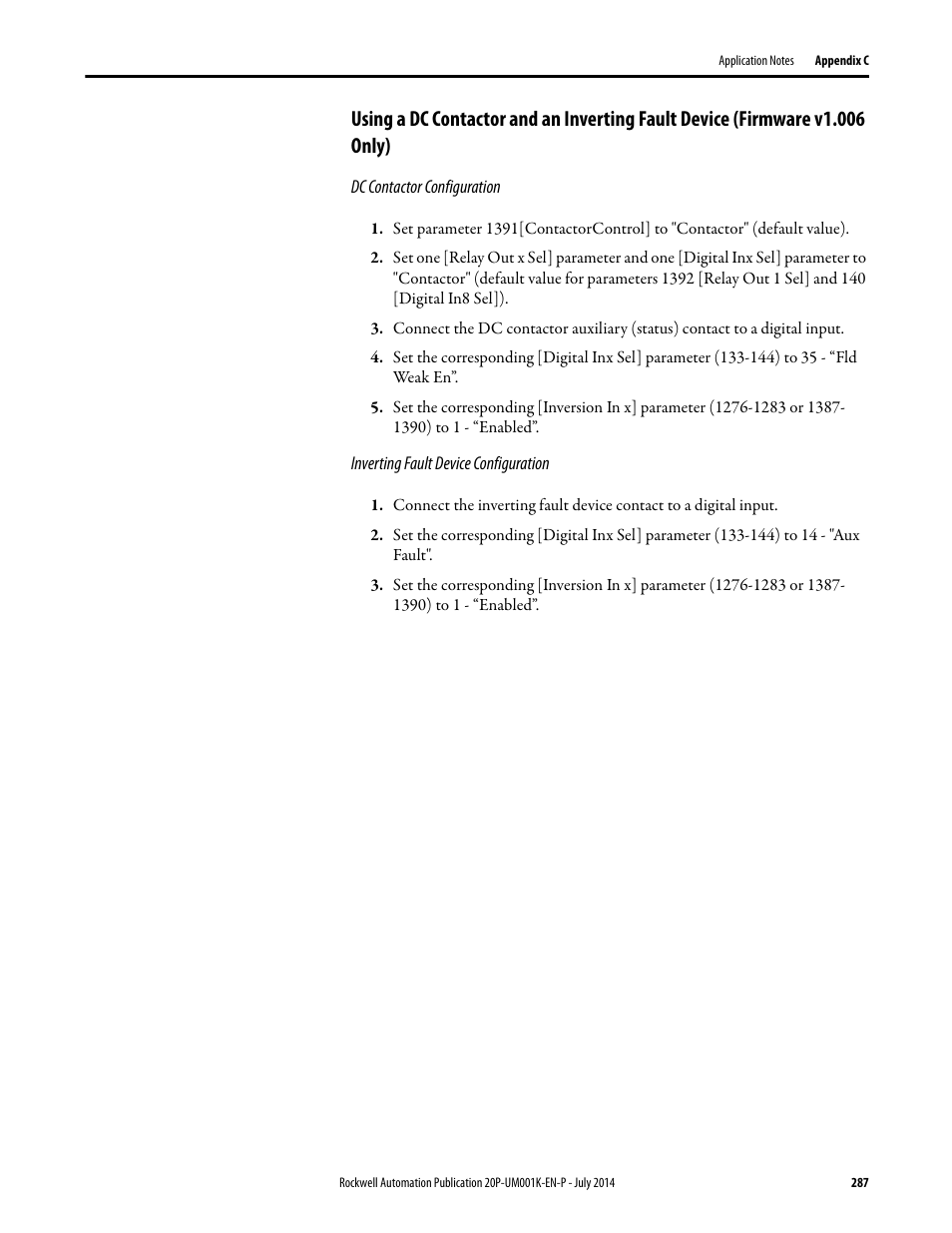 Rockwell Automation 23P PowerFlex Digital DC Drive User Manual | Page 287 / 404