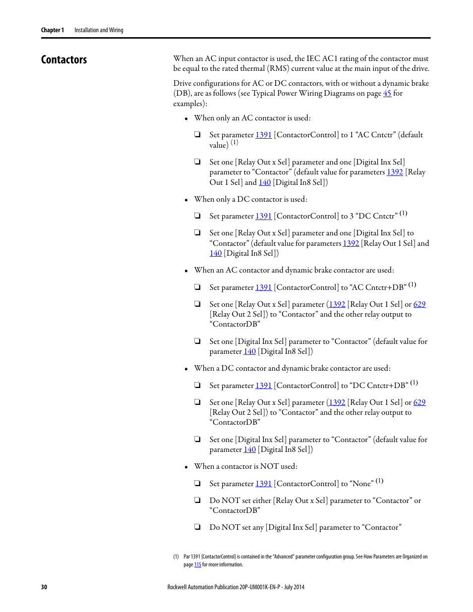 Contactors | Rockwell Automation 23P PowerFlex Digital DC Drive User Manual | Page 30 / 404